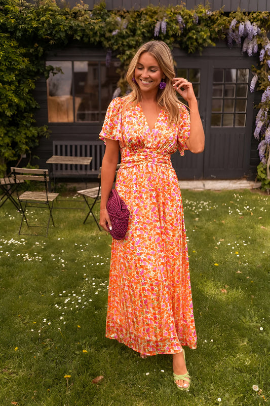 INGRID™ | Färgglad blommig klänning