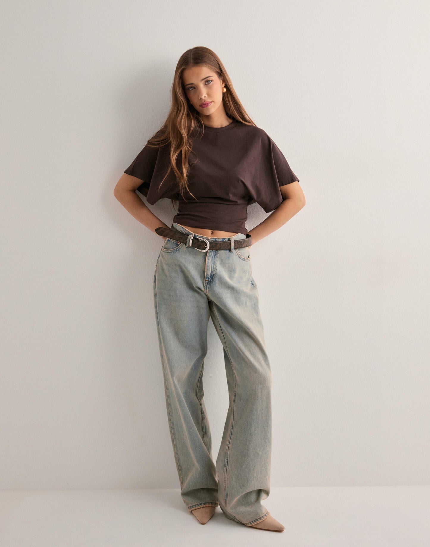 MOANA™ | Trendig Cropped Top med Vida Ärmar