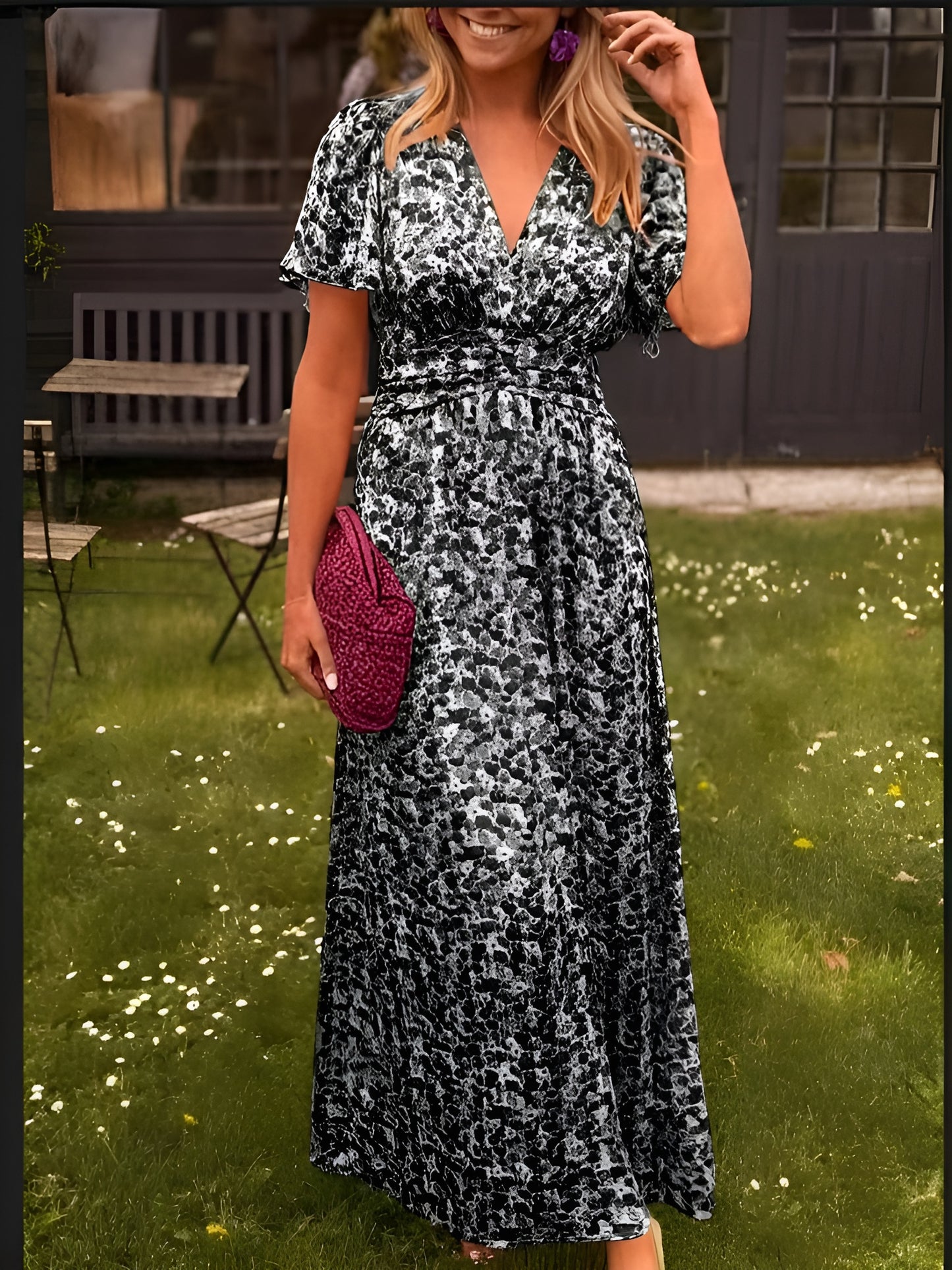 INGRID™ | Färgglad blommig klänning